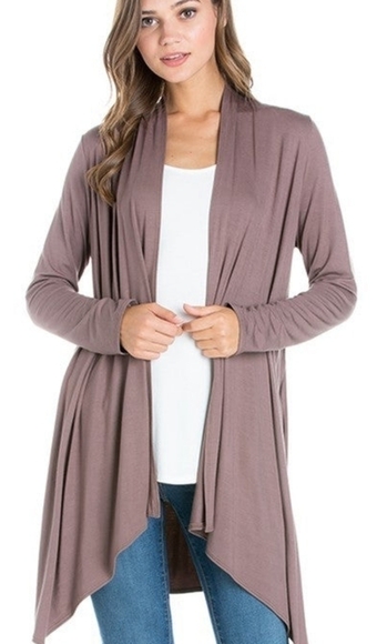 AZULES brown long sleeve open front cardigan cover up Size Large NWT - Picture 1 of 2
